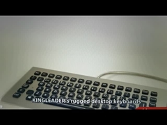 Rugged Waterproof Vandal-proof Desktop Stainless Steel Metal Backlit Keyboard dengan Kabel Diperkuat