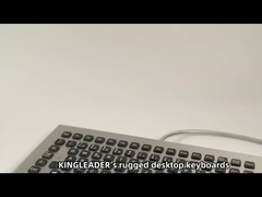 Industri keras desktop backlit logam stainless steel keyboard