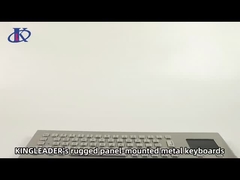 Panel industri dipasang Waterproof Vandalproof Stainless Steel Metal Keyboard dengan touchpad