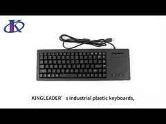 Low Cost Rugged Panelmount Keyboard Plastik Dengan Touchpad dan 68 Tombol