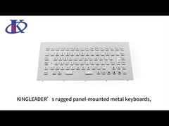 Keyboard Mini Industri Baja Tahan Karat 304 Anti-Vandal Dengan 64 Tombol