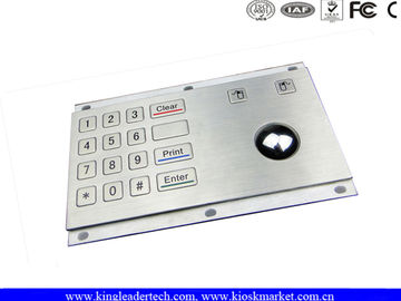 Beli Perusak-bukti Rugged Matel Keypad dengan 16 Keys Flush dan Integrated Optical Trackball online manufacture