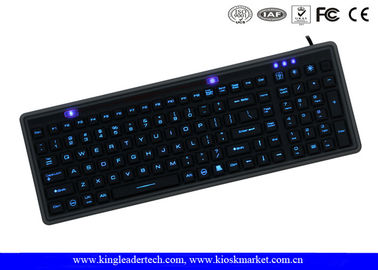 Beli IP68 dicuci Hitam Super Slim Silicone Keyboard USB Interface Long Life online manufacture