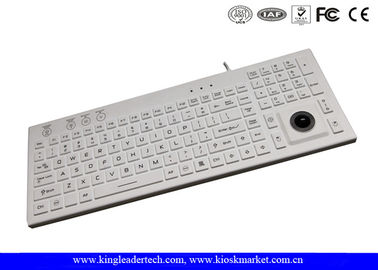 Beli Kustom CE FCC Putih Backlight Silicon Keyboard Dengan Trackball online manufacture