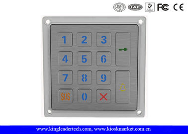 Beli Perak 14 Keys Backlit Logam Keypad IP65 Waterproof Keypad 4x4 Datasheet online manufacture