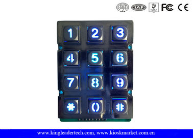 Beli Telepon Booth Usb Industri Numeric Keypad Logam Dengan 12 Biru Backlight Keys online manufacture