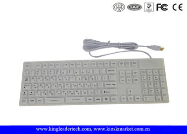 Beli White Color Full Keys Keyboard Waterproof dengan IP68 Compliance, CE / FCC / RoHS online manufacture