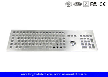 Beli Keyboard Baja Stainless Steel Industri Ruggedized Dengan Trackball Optik Terpadu online manufacture