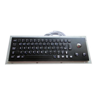 Beli Electroplated Black Rugged Vandalproof IP65 Kompak Panelmount Stainless Steel Keyboard Dengan Trackball online manufacture