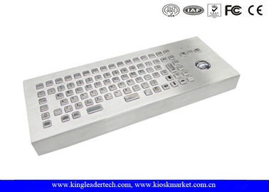 Beli Desktop 86 Tombol Keyboard Stainless Steel Dengan Trackball FCC Brushed online manufacture