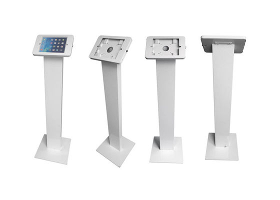 Beli Pencetakan Logo Lubang VESA IPad Kiosk Stand Powder Coated IPAD Kiosk Enclosure online manufacture