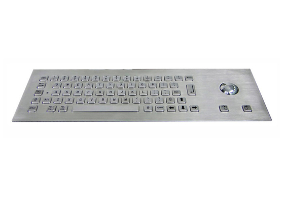Beli IP65 Brushed SS Metal Industrial Keyboard Dengan Trackball 64 Keys online manufacture