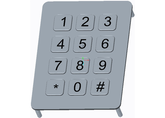 Beli Pemasangan Sisi Depan Keypad Numerik Logam Industri Kasar Dengan Tombol Datar online manufacture