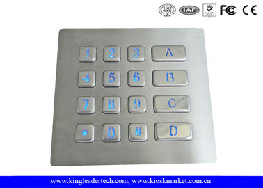 Beli Kasar Backlit Logam Keypad Dengan 16 Tombol untuk Sistem Keamanan Access Control online manufacture