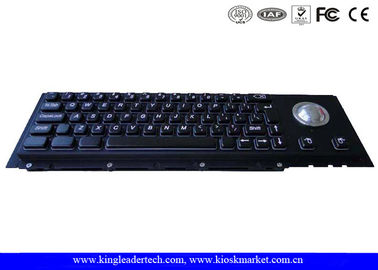 Beli 63 Cherry Key Industrial Metal Keyboard Dilapisi Hitam Dengan Trackball online manufacture