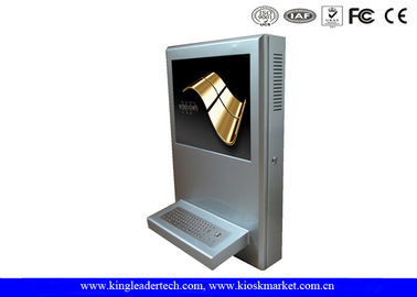 Beli Modern Slim Dinding Kiosk Dengan 15 Inch Touch Screen Dan Logam Keyboard Opsional online manufacture