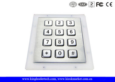 Beli Tombol Logam Keypad Numerik Industri 12 Tombol Perjalanan Penuh Untuk Mesin Tiket online manufacture