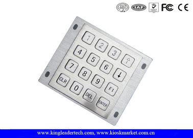 Beli 16 Flat Keys Industri Numerik Keypad Panel Belakang Mount Brushed 4x4 Matrix Metal online manufacture