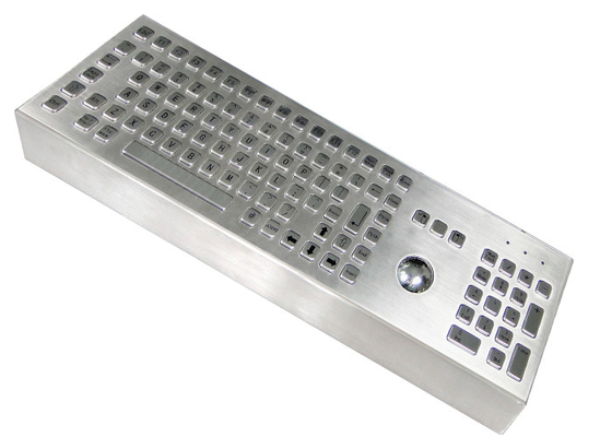 Beli Keyboard Logam Industri Desktop IP68 Dengan Tombol Penuh Mouse Touchball online manufacture