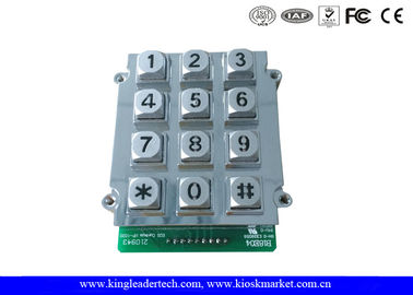 12 Kunci Zinc Alloy Metal Keypad Dengan Backlight Biru