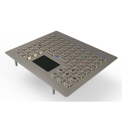 Keyboard Industri Stainless Steel yang sangat kecil dengan touchpad dan tombol fungsi untuk mesin