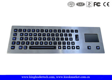 Debu-Bukti Illuminated Logam Keyboard Perak Dengan 65 LED secara-Lit Keys
