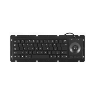Keyboard Komputer Industri Keyboard plastik hitam tahan debu khusus dengan antarmuka USB atau PS2 dan tata letak khusus tersedia
