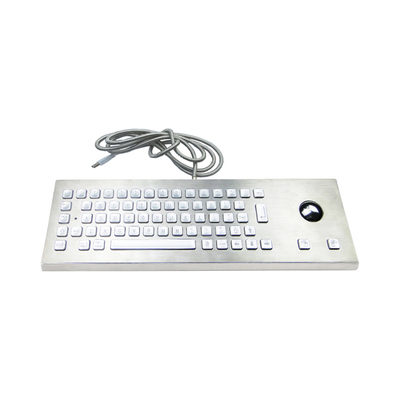 Backlit Desktop Rugged Waterproof Vandal-Proof Keyboard Dengan Trackball Optik Terintegrasi