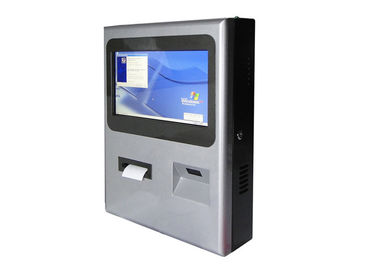 Kios layar sentuh IR interaktif Wallmount dengan kode QR dan pembaca barcode dan printer termal