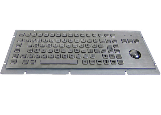 Keyboard Industri Kios USB Dengan Trackball 304 Stainless Steel