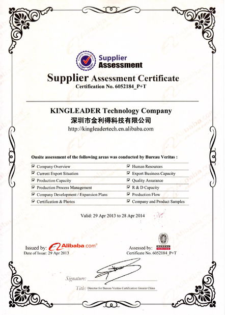 Cina KINGLEADER Technology Company Sertifikasi
